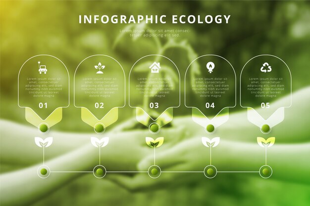 Infográfico de ecologia com conceito de foto