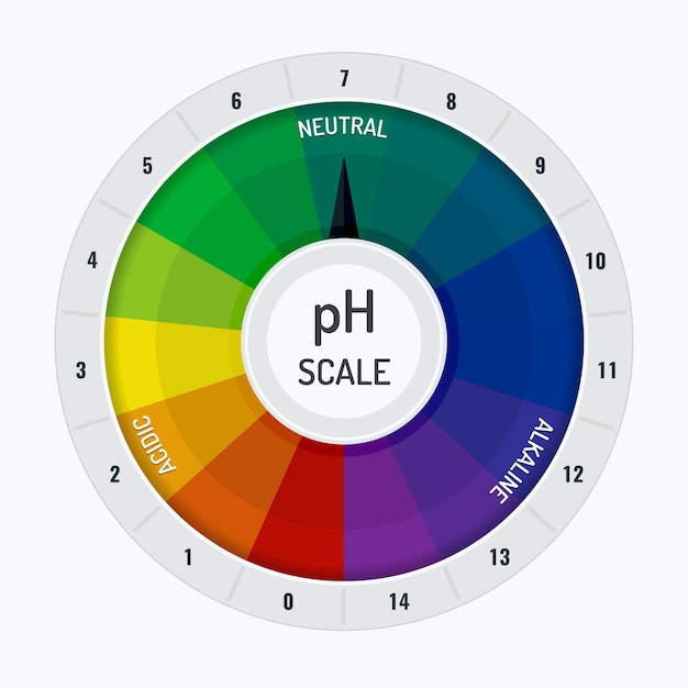 Infográfico de escala de ph de design plano