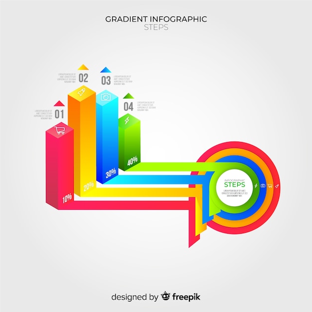 Vetor grátis infográfico de etapa