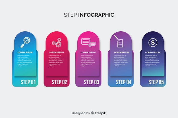 Vetor grátis infográfico de etapa