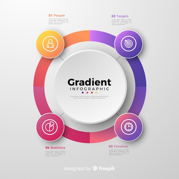 Vetor grátis infográfico de etapas