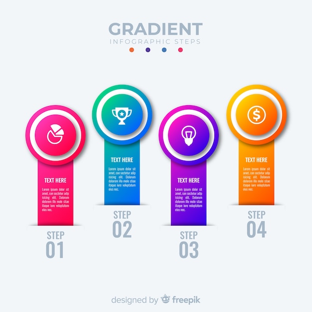 Vetor grátis infográfico de gradiente