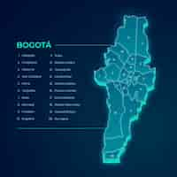 Vetor grátis infográfico de mapa de bogotá gradiente