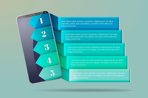 Vetor grátis infográfico de maquete de dispositivo realista