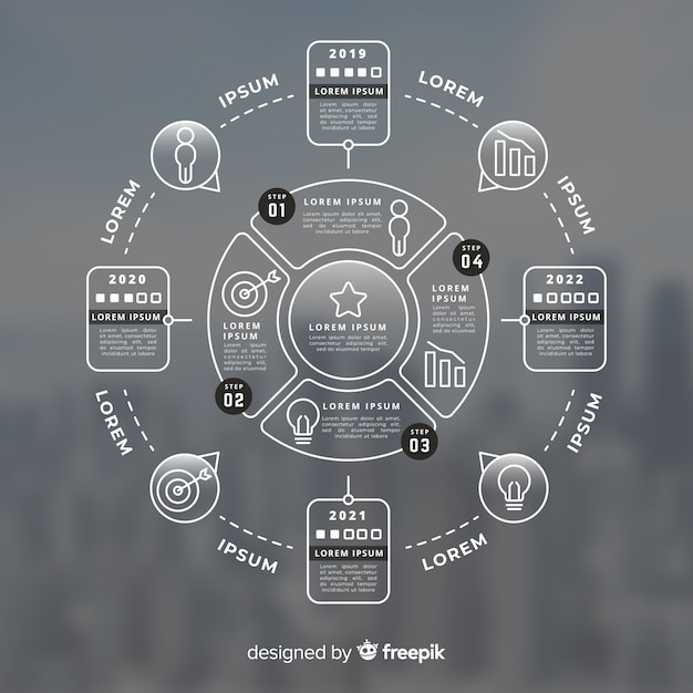 Vetor grátis infográfico de negócios com foto