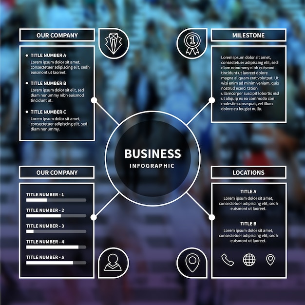 Infográfico de negócios com foto