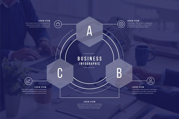 Infográfico de negócios com foto