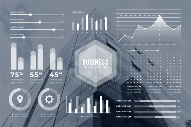 Infográfico de negócios com foto