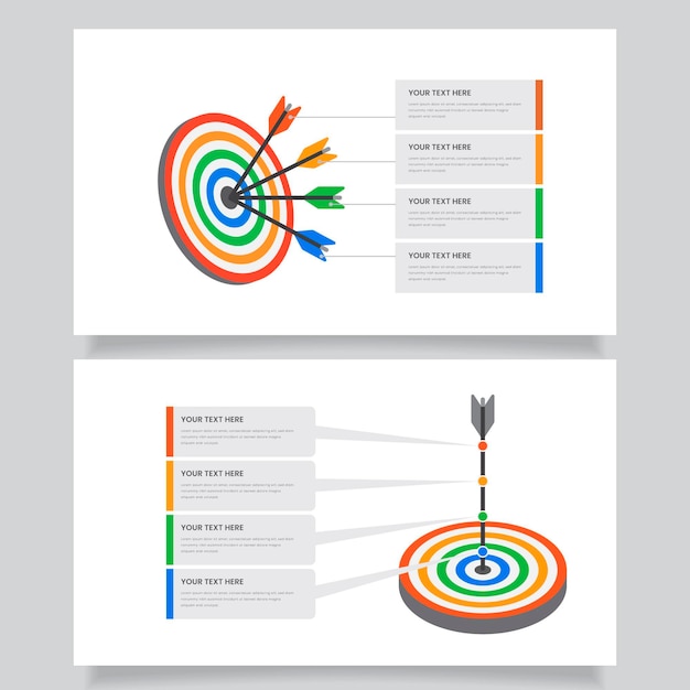 Vetor grátis infográfico de objetivos