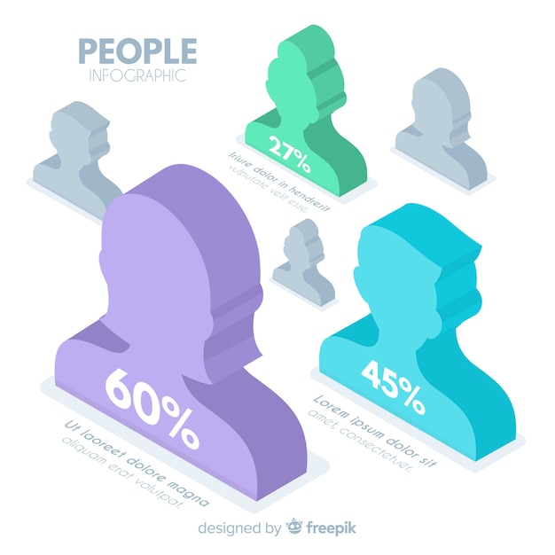 Vetor grátis infográfico de pessoas