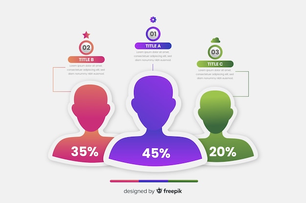 Vetor grátis infográfico de pessoas