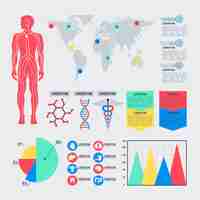 Vetor grátis infográfico de saúde médico