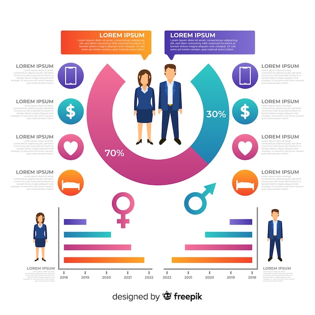 Vetor grátis infográfico humano