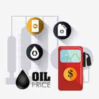 Vetor grátis infográfico industrial de petróleo e óleo