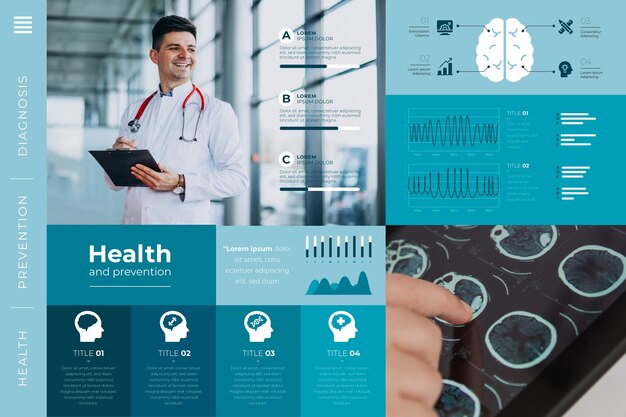 Infográfico médico com imagem