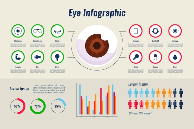 Vetor grátis infográfico médico de saúde