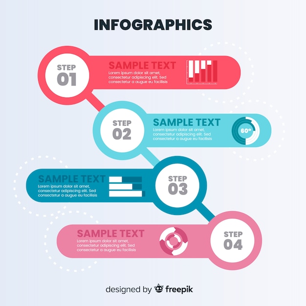 Infográfico moderno modelo com estilo colorido