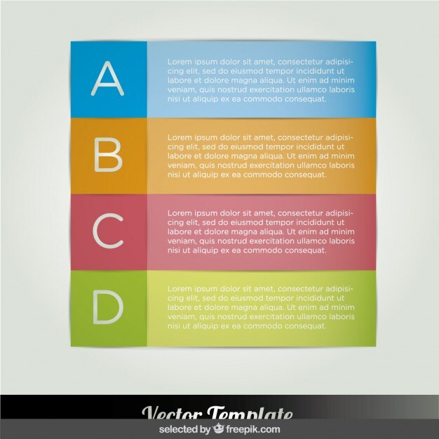 Vetor grátis infográfico opção no formulário de bookmarks
