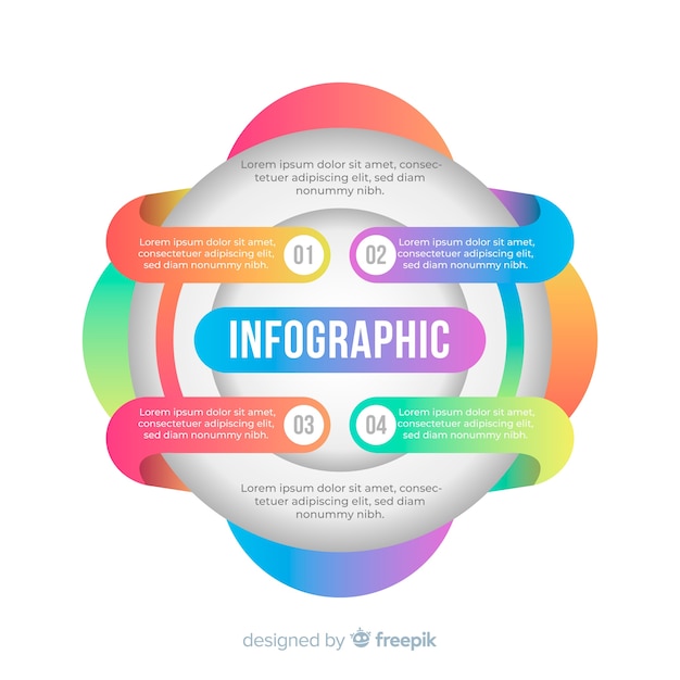 Infográfico profissional de gradiente