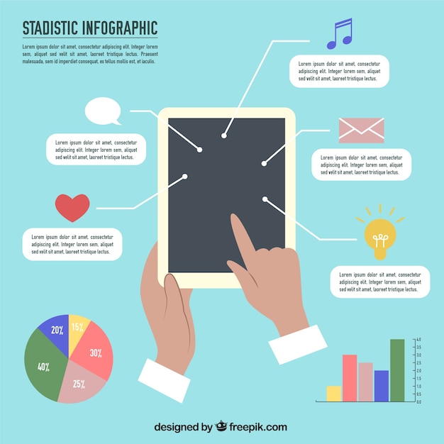 Vetor grátis infográfico stadistic