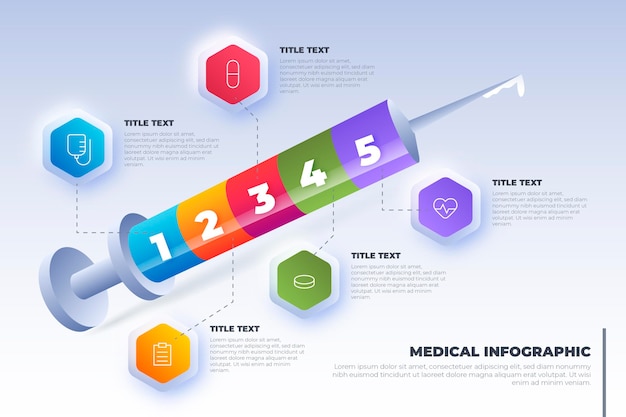 Infográficos médicos de gradiente