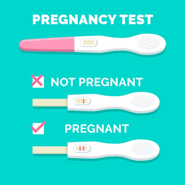 Informações do teste de gravidez Vetor Premium