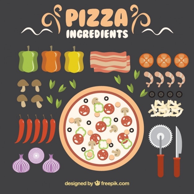 Ingredientes para fazer uma deliciosa pizza