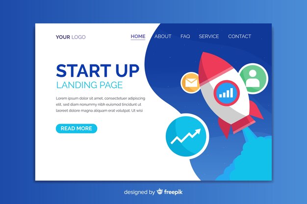 Iniciar o modelo de página de destino da empresa