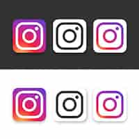 Vetor grátis instagram icon pack