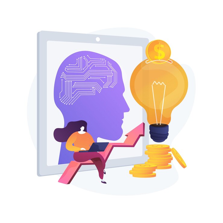 Vetor grátis inteligência artificial no financiamento de ilustração do conceito abstrato