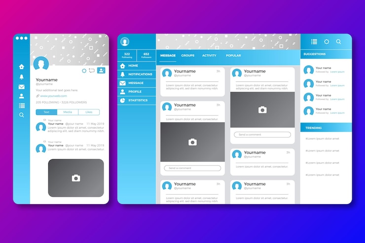Vetor grátis interface de contração offline minimalista