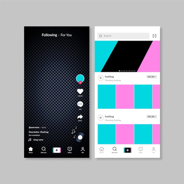Interface Tiktok
