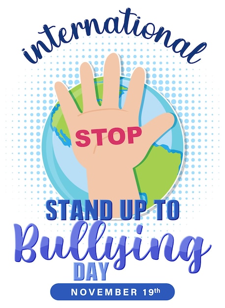 Internacional stand up to bullying day design de cartaz