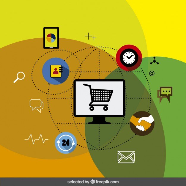Vetor grátis internet marketing infográfico