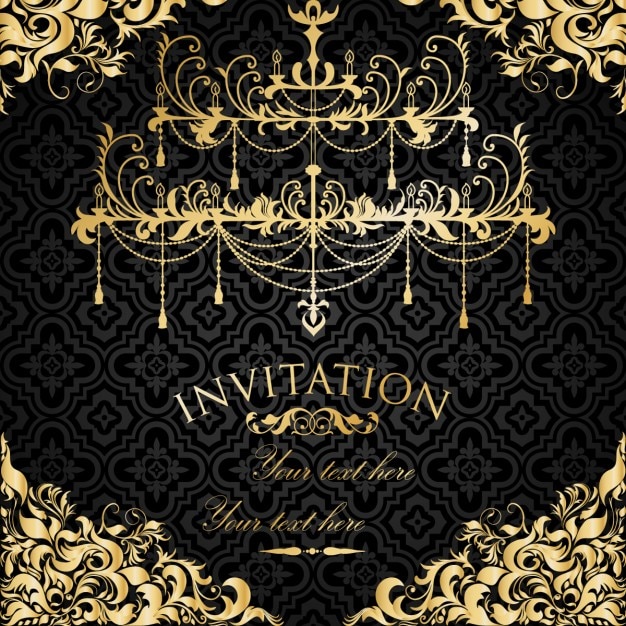 Invitation luxo com candelabro