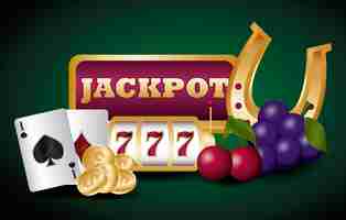 Vetor grátis jackpot e cassino