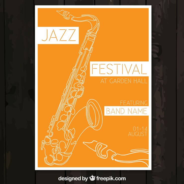 Vetor grátis jazz festival poster