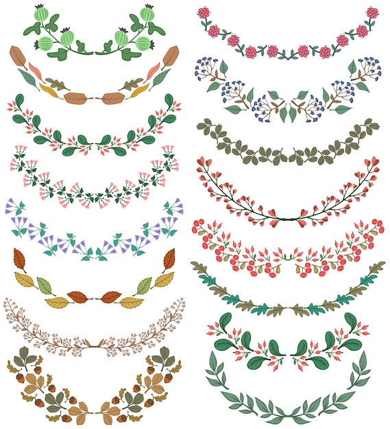 Jogo de divisores em natureza desenho colorido floral ramos