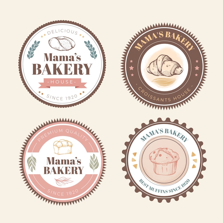 Jogo de etiqueta Bakery