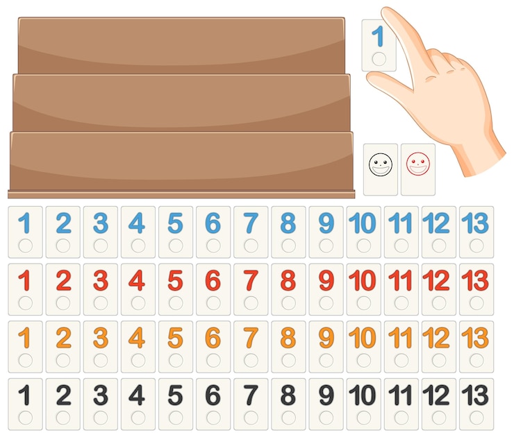 Vetor grátis jogo de matemática com azulejos numéricos