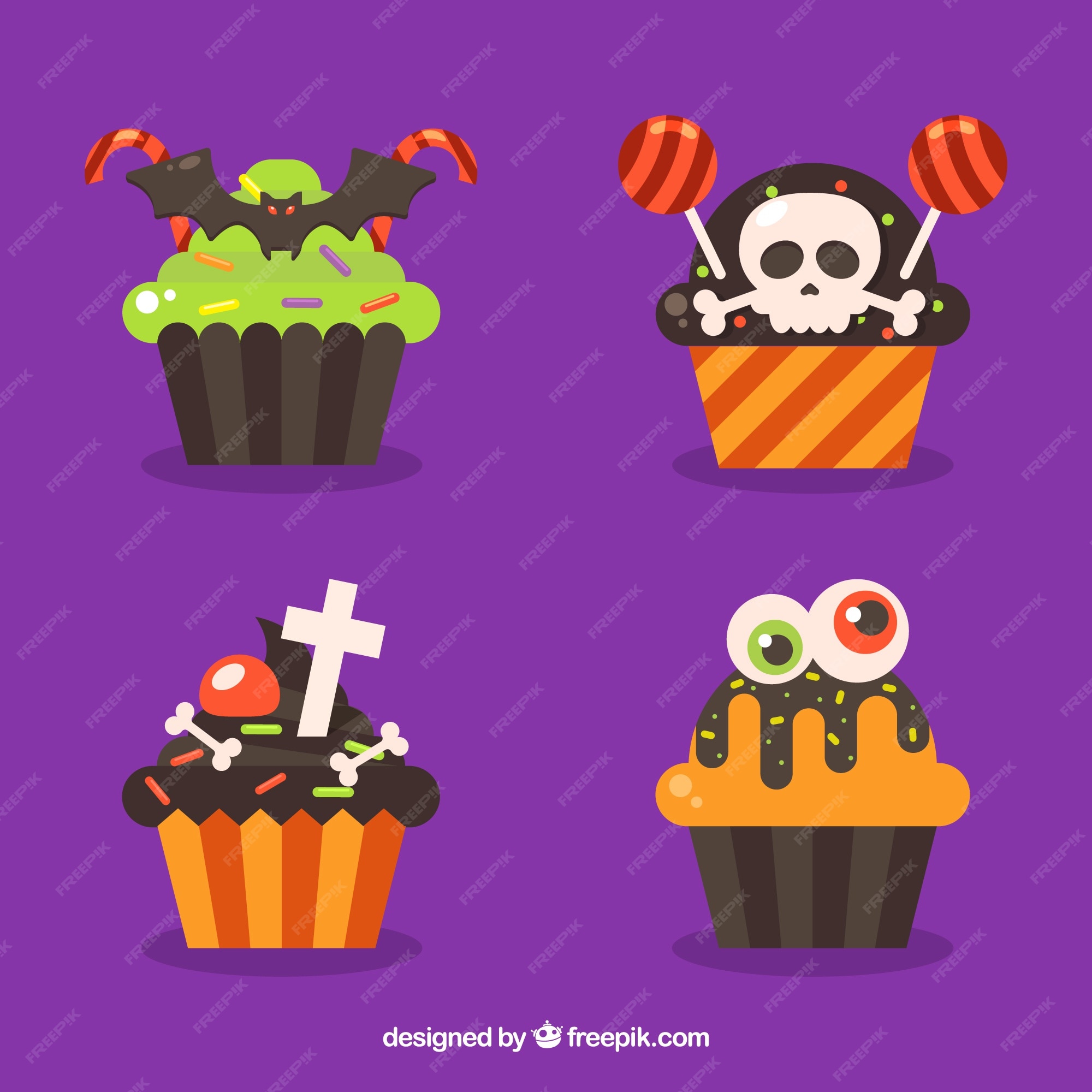 jogo de matemática com bolinhos de halloween bonitos dos desenhos animados.  2248710 Vetor no Vecteezy