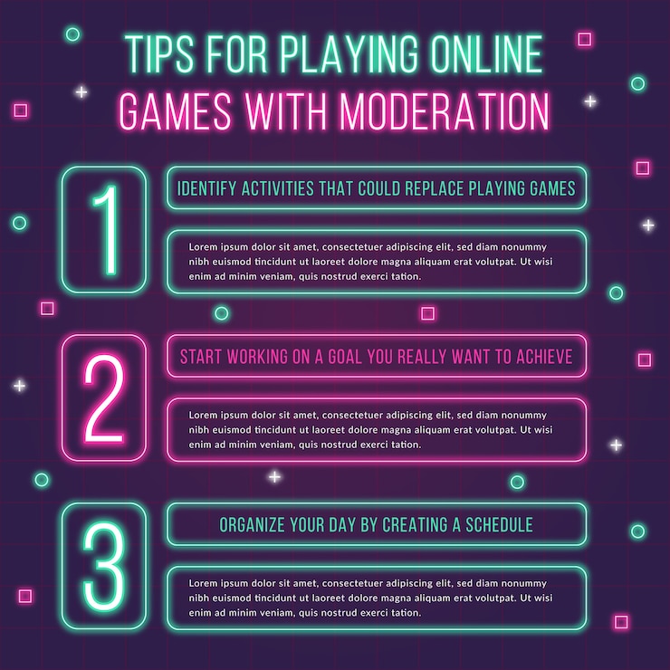 Vetor grátis jogos online com dicas de moderação