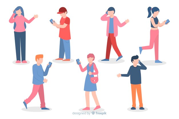 Jovens segurando smartphones