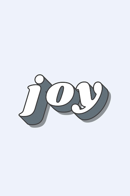 Joy word funky tipografia