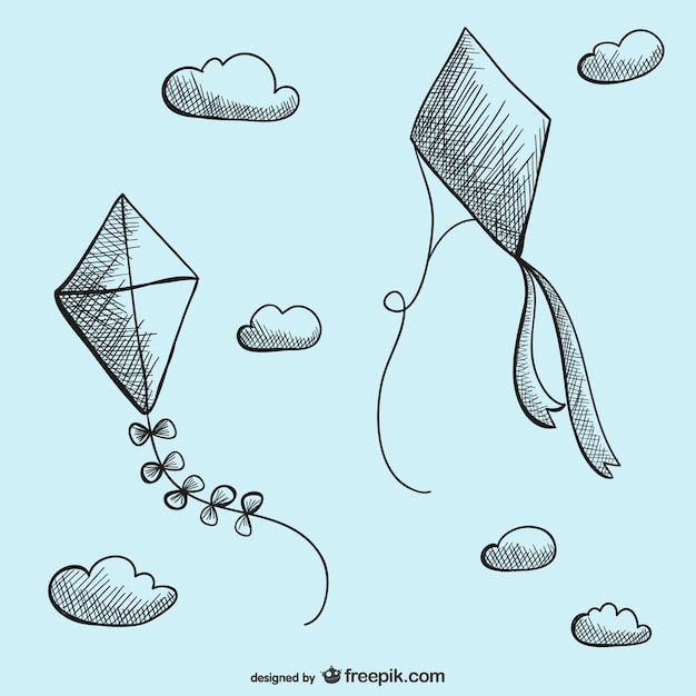 Kites de desenho vetorial