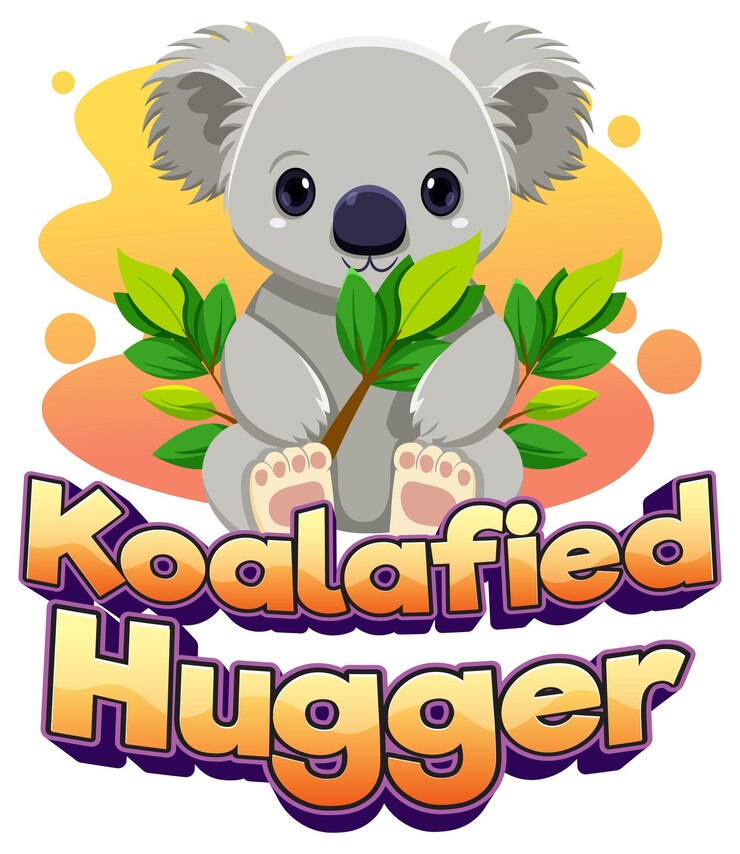 Vetor grátis koalafied hugger um desenho animado bonito e engraçado