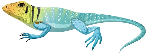 Vetor grátis lagarto de couve em estilo cartoon, isolado no fundo branco