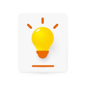 Lâmpada d ícone para notebook ideia boa ideia online suporte fato interessante pensamento inovador lâmpada