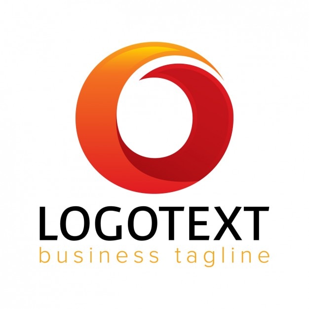 Vetor grátis laranja arredondado logotipo