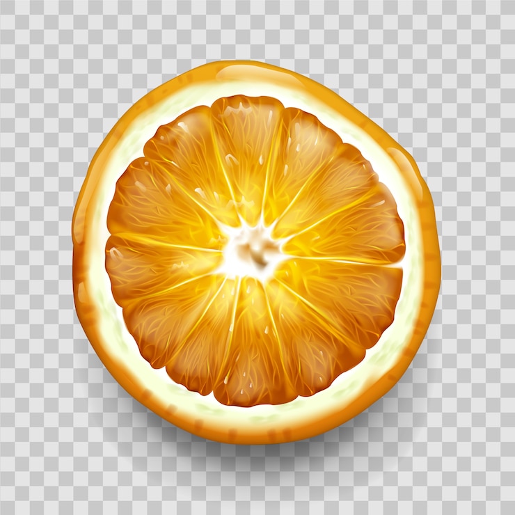 Vetor grátis laranja ou limão cortado na meia vista superior. citrino